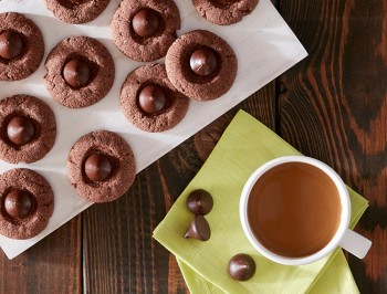 Chocolate Peanut Butter Blossom Cookies