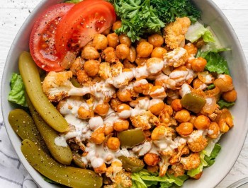 Oven Roasted Chickpea Shawarma