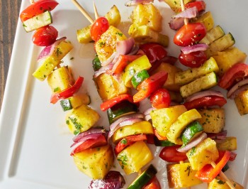 Grilled Fruit and Vegetable Kabobs