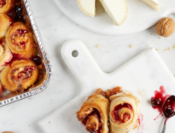 Baked Brie + Jam Rolls